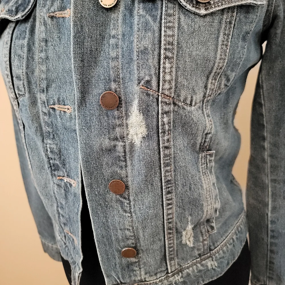 Articles of Society Los Angeles Med. Wash Denim Jean Jacket Size M - Picture 7 of 10